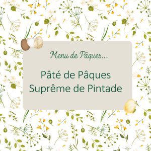 Le Menu de Pâques à emporter